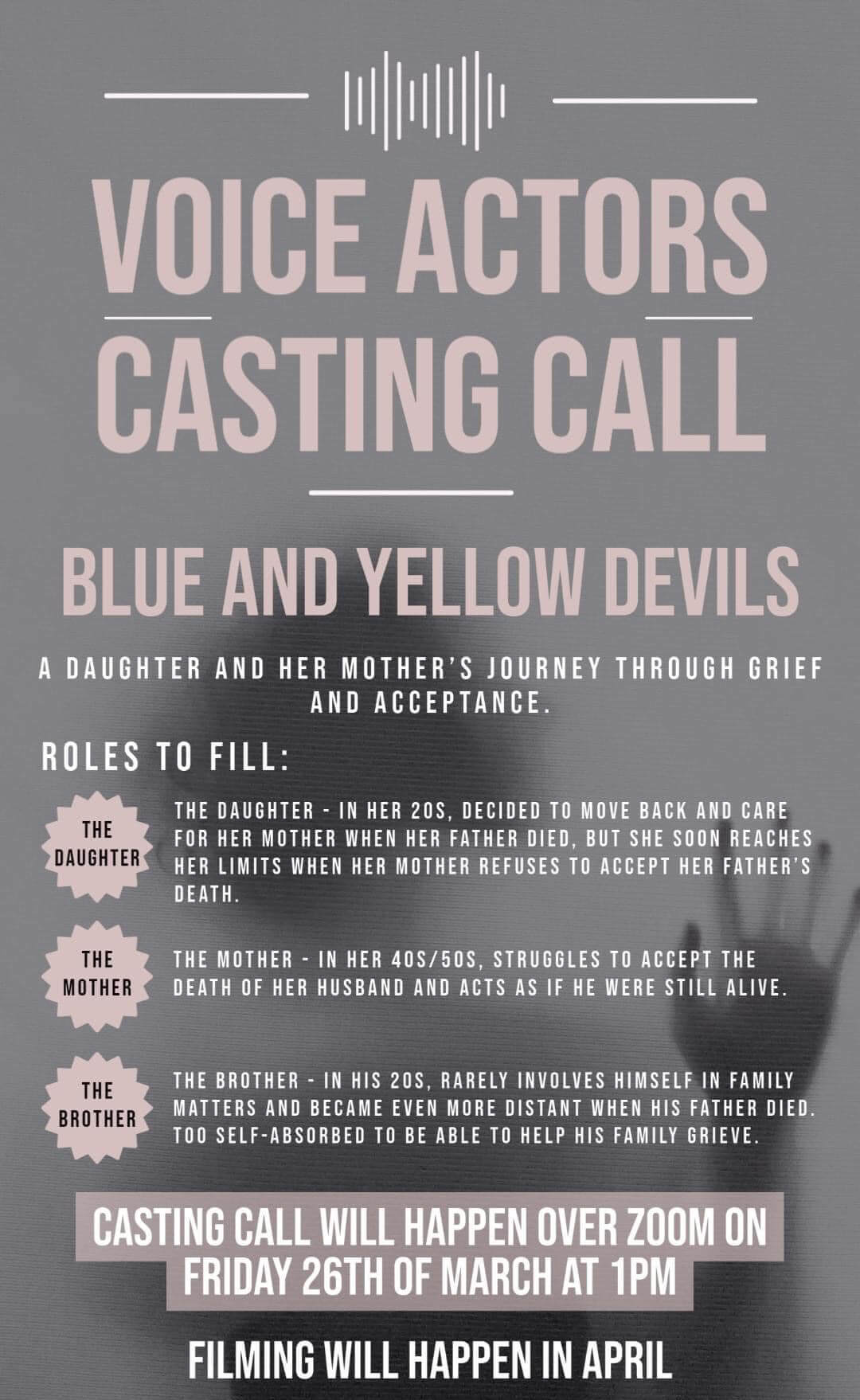 VOICE ACTING CASTING CALL - 'Blue and Yellow Devils' Proof of Concept Film